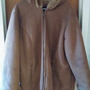 Brown suede winter jackets